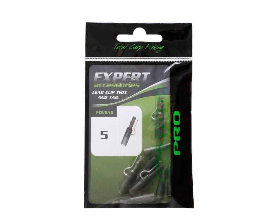 Saugūs klipsai Carp Pro Lead Clip Inox And Tail