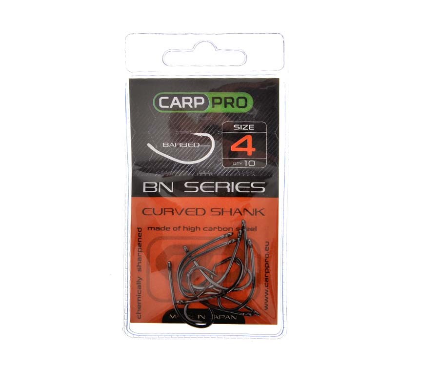 Kabliukai Carp Pro Black Nickel Curved Shank № 4