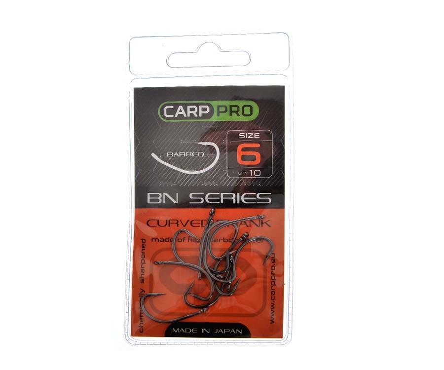 Kabliukai Carp Pro Black Nickel Curved Shank №6