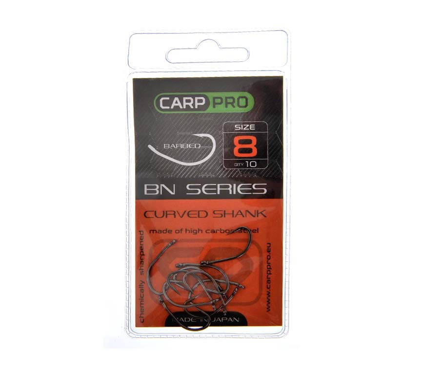 Kabliukai Carp Pro Black Nickel Curved Shank № 8