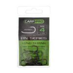 Kabliukai Carp Pro Black Nickel Long Shank №4