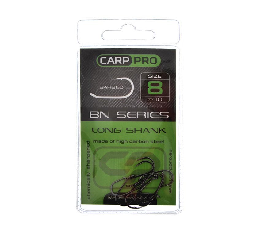 Kabliukai Carp Pro Black Nickel Long Shank №8