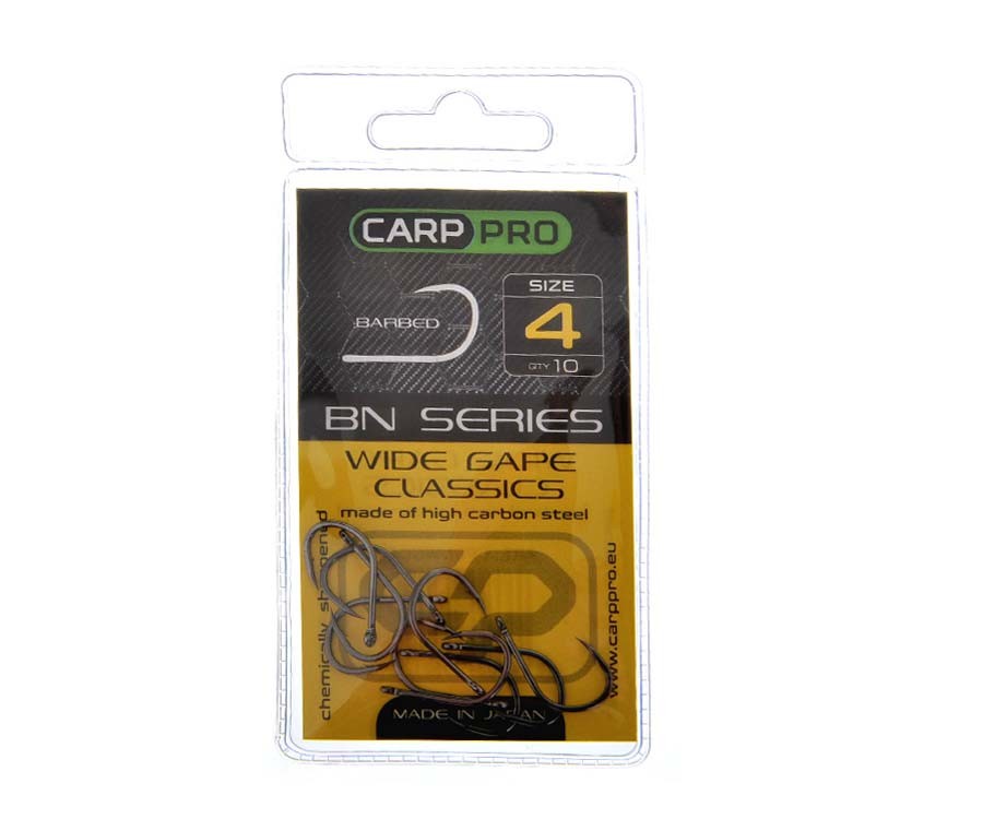 Kabliukai Carp Pro Black Nickel Wide Gape Classics №4