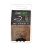Kabliukai Carp Pro Black Nickel Wide Gape In-turned Eye № 8