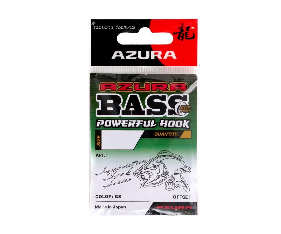 Ofsetiniai kabliukai Azura Bass Powerful Hook №1/0