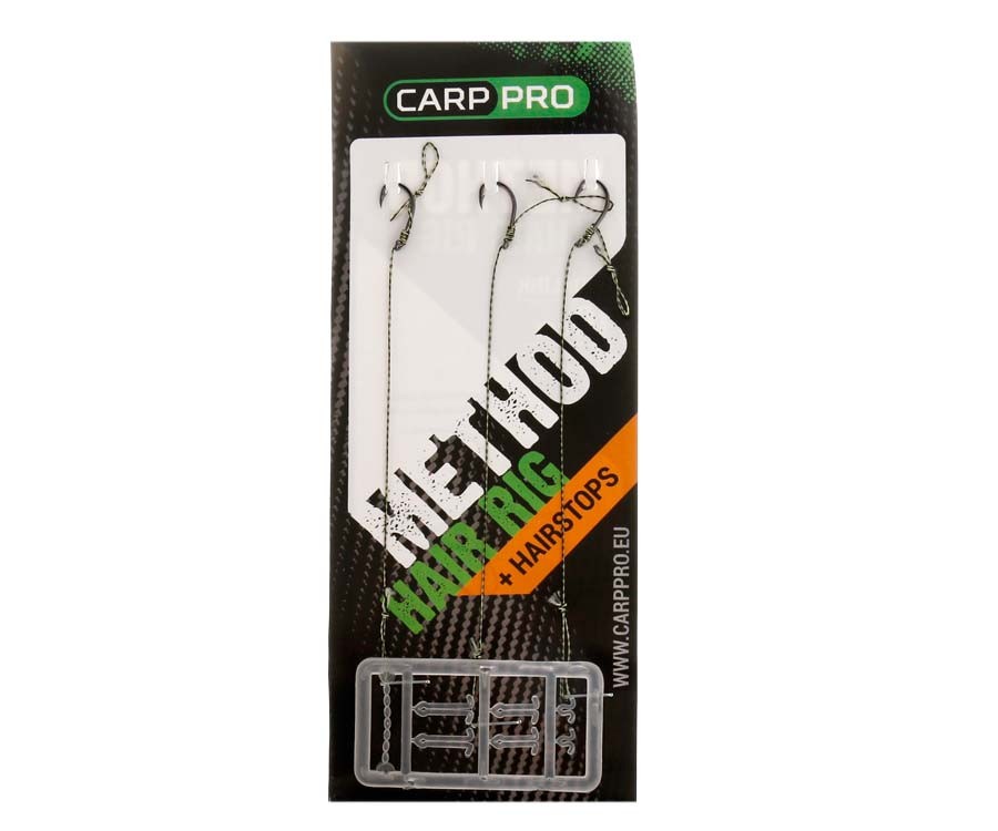 Pavadėliai su kabliukais Carp Pro Method Hair Rig Hooklink 15 lb №10