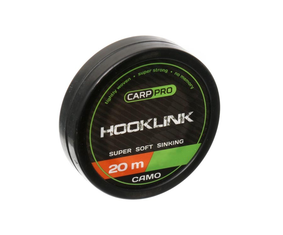 Karpinis pavadėlis Carp Pro Sinking Hooklink Camo 20m 25lb