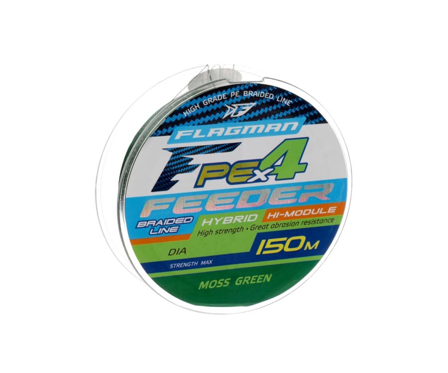 Pintas valas duginei Flagman PE Hybrid F4 Feeder 150m Moss Green 0.10mm 4.6kg.