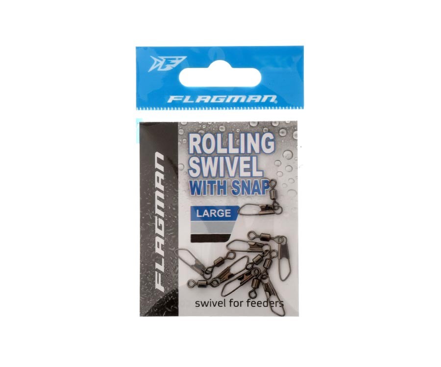 Segtukas su suktuku Flagman Rolling Swivel With Snap Black Matt M