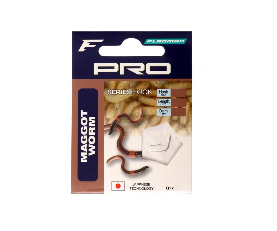 Surišti pavadėliai Flagman Pro Maggot Worm Hooks Nr14