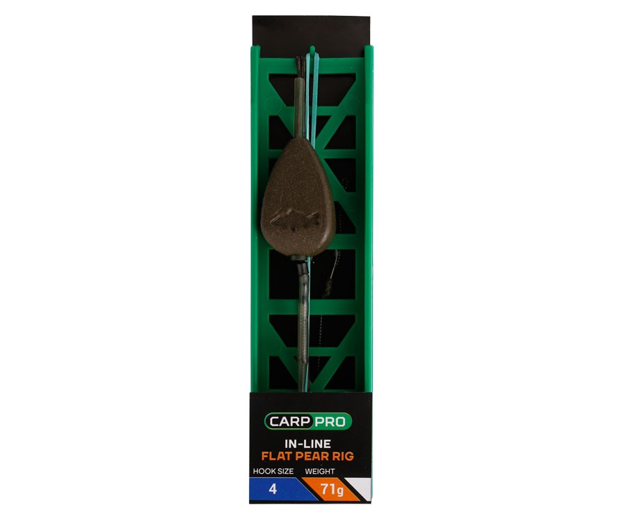 Paruošta sistemėlė Carp Pro In-line Flat Pear Nr4 71g