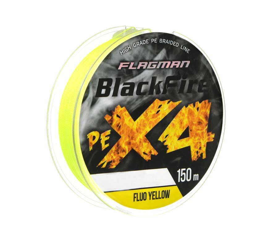Pintas valas Flagman BlackFire PE X-4 150м 0.16мм Fluo Yellow