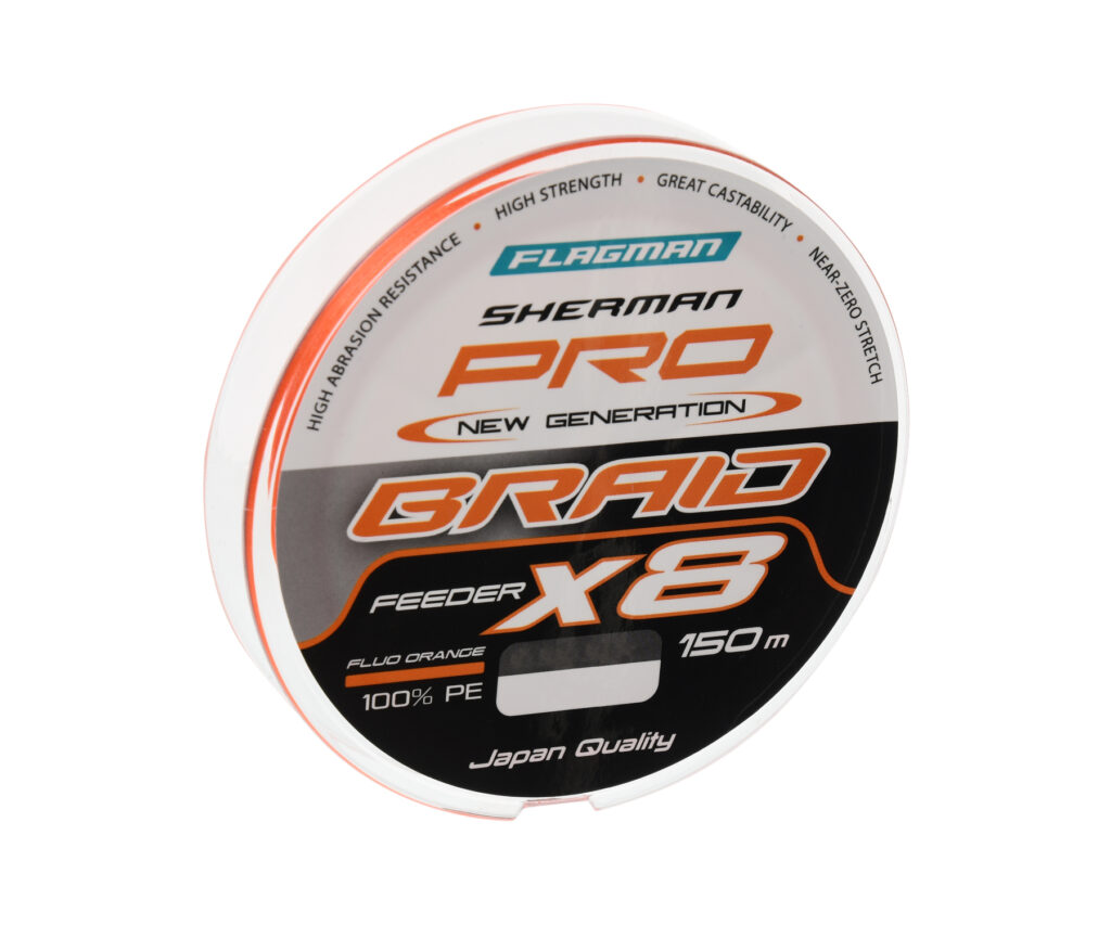 Pintas valas Flagman Sherman Pro NG Braid X8 Fluo Orange 150м 0.12мм