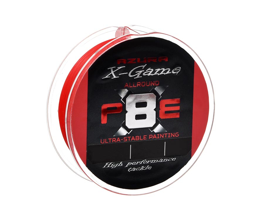 Pintas valas Azura X-Game PE X8 Fiery Red 150м #1.5 0.205мм
